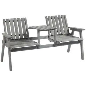 Best 2-Seater Garden Bench Antique Loveseat for Yard, Lawn, Porch, Patio, Steel, Grey