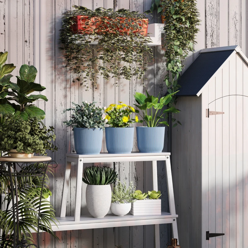 Best Set of Three Ф22cm Planters - Blue - Image 8