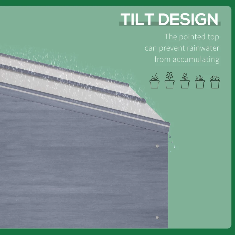 Best Wooden Cold Frame Mini Greenhouse Garden Polycarbonate Grow House with Independent Openable Top Covers for Flowers, Vegetables, Plants, 100 x 50 x 36 cm, Light Grey - Image 6