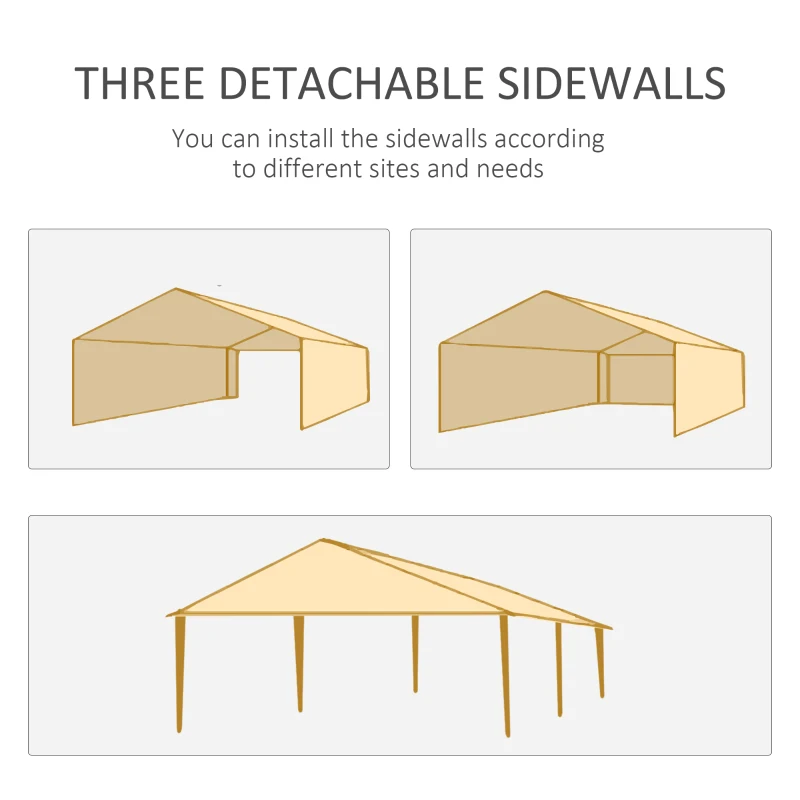 Best 6x3 m Party Tent Gazebo Marquee Outdoor Patio Canopy Shelter with Windows and Side Panels, Green - Image 6