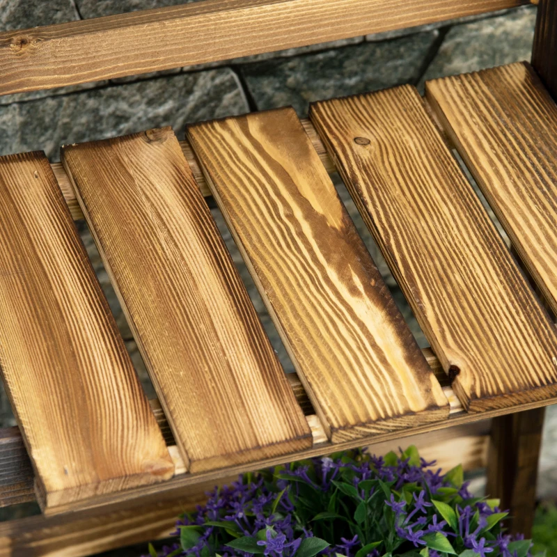 Best Wooden Folding Flower Pot Stand 3 Tier Garden Planter Display Ladder Gardener Storage Shelves Rack Herb Holder (40L x 37W x 93H cm) - Image 8