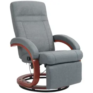 Best 135° Manual Reclining Swivel Chair, with Footrest - Grey
