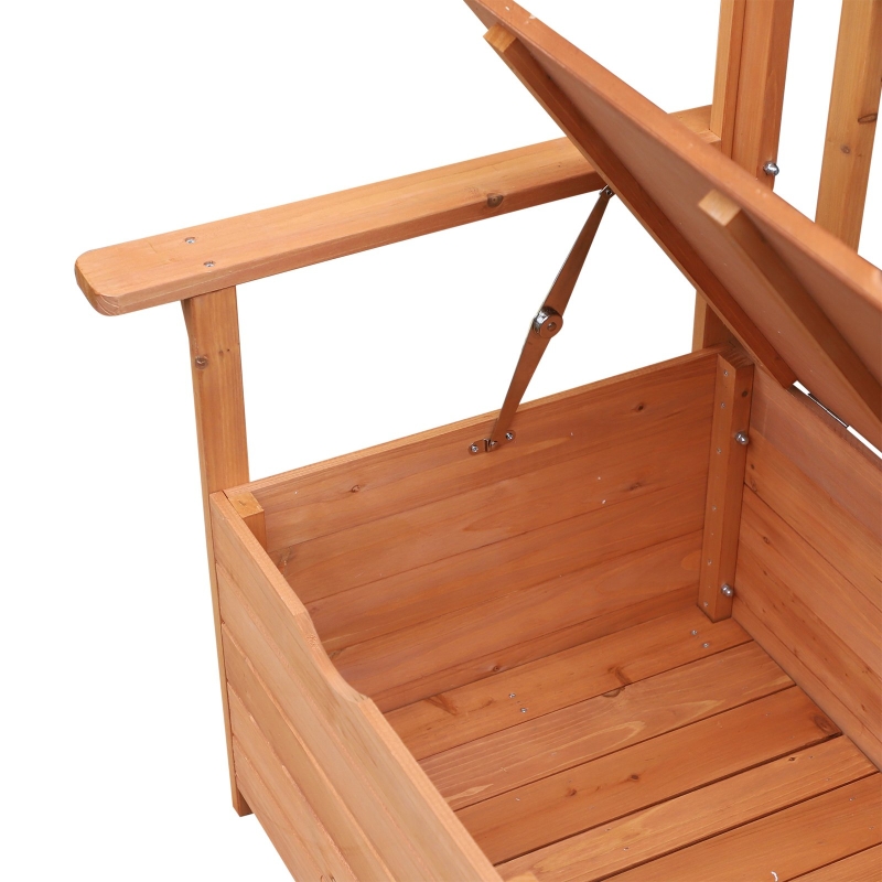 Best Two-Seater Garden Storage Bench - Natural - Image 10