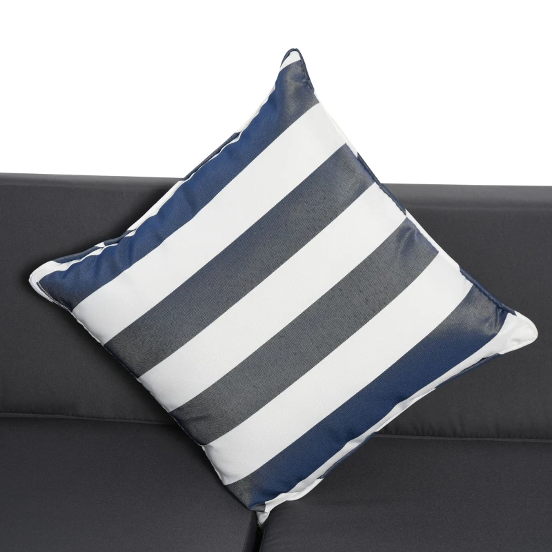 Best 4-Seater Rattan Sofa Set Wicker Sectional Furniture Cushion Grey Garden - Image 8