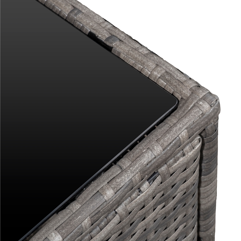 Best 6-Seater Rattan Sofa Furniture Set W/ Cushions, Steel Frame-Grey - Image 10