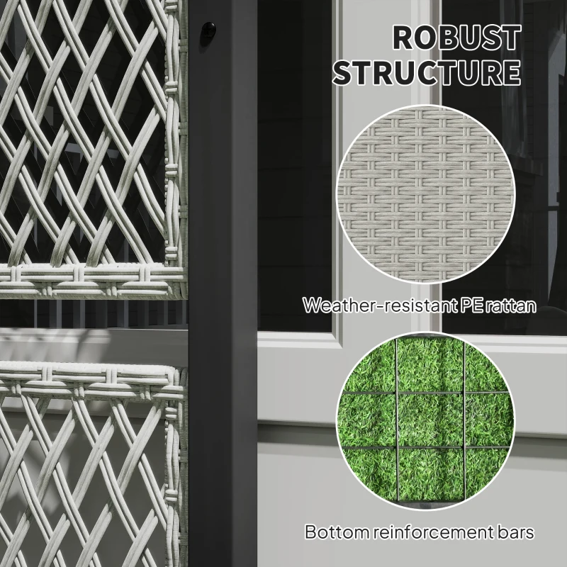 Best Garden Planter Box with Trellis, Liner for Climbing Plants, Vegetables, Flowers, 90 x 35 x 148 cm, Mixed-grey - Image 4