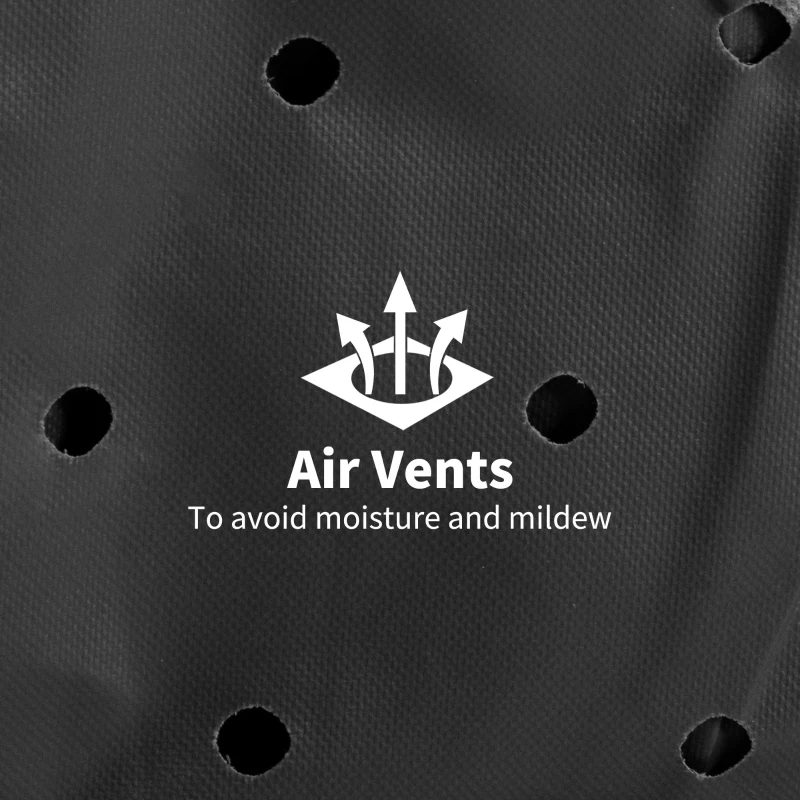 Best Garden Patio Large Furniture Set Round Cover 600D Oxford Waterproof, Ф193 x 80H cm, Black - Image 7