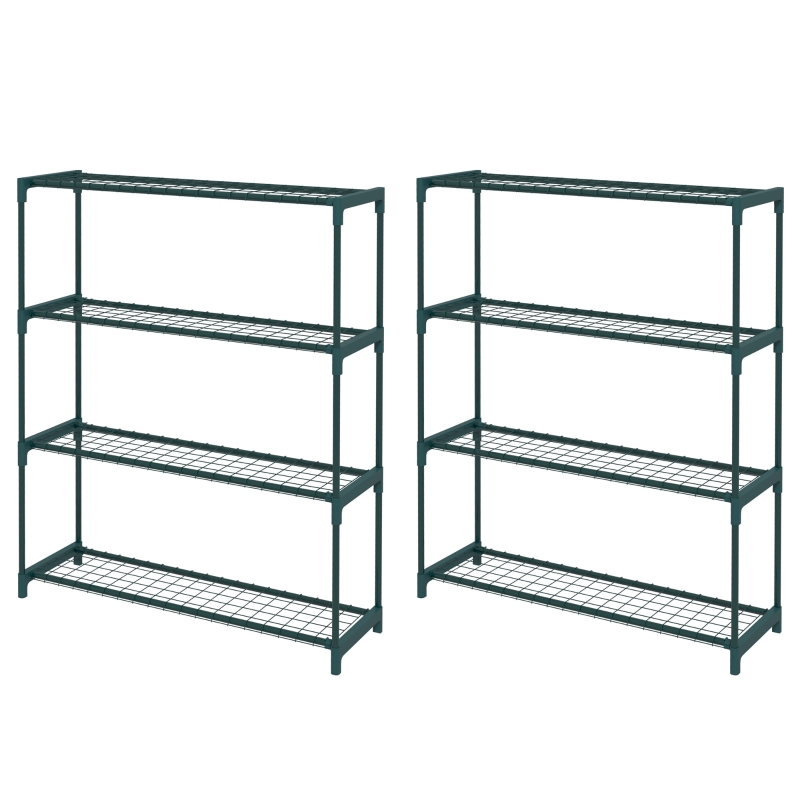 Best Modern Plant Stand, 4-Tier Planter Holder with Steel Frame, Outdoor Flower Display Rack for Potted Plants Garden Balcony Decor, Dark Green - Image 11