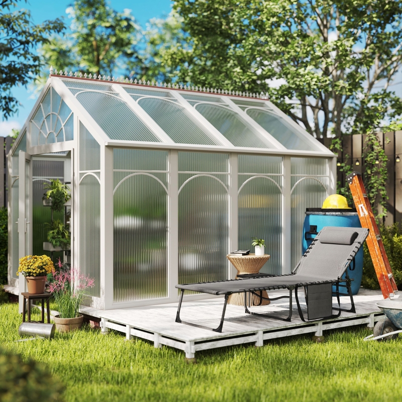 Best Five-Position Reclining Sun Lounger - Grey - Image 9