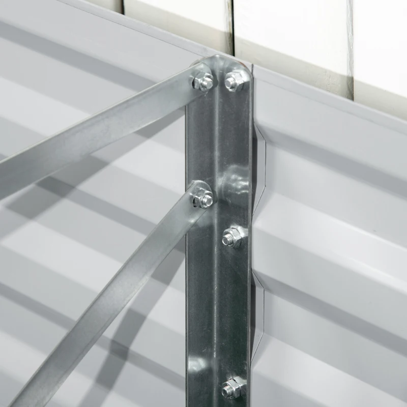 Best Set of 2 Raised Beds for Garden, Galvanised Steel Outdoor Planters with Multi-reinforced Rods for Vegetables, Plants, Flowers and Herbs, 180 x 90 x 59 cm, Light Grey - Image 7