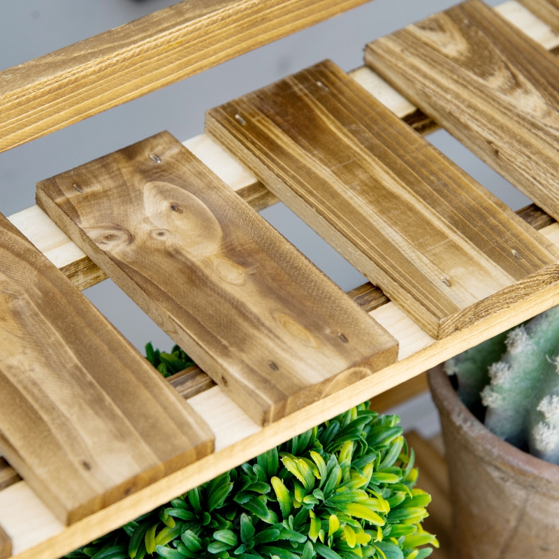 Best Wooden Folding Flower Pot Stand 3 Tier Garden Planter Display Ladder Gardener Storage Shelves Rack Herb Holder (100L x 37W x 93H cm) - Image 9