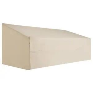 Best 600D Oxford Cloth Garden Furniture Cover Waterproof, 3 Seater Sofa Protector for Patio, Outdoor, Beige, 218 x 111 x 63-101 cm