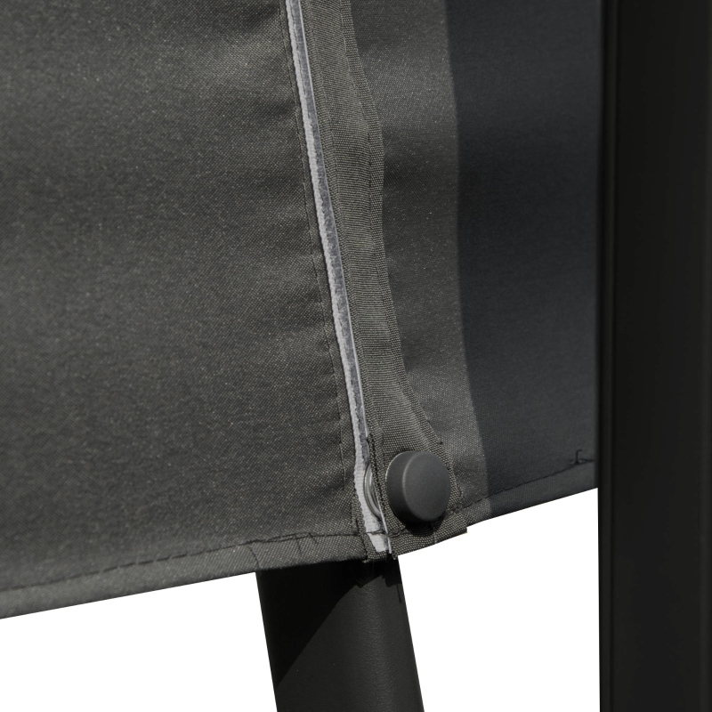 Best Cantilever Parasol 360 Degree Rotation Angle Adjustment Outdoor Market Garden Umbrella - Dark Grey - Image 10