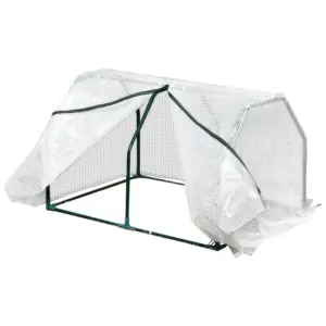 Best Mini Greenhouse Grow House PVC Cover Steel Frame White 99L x 71W x 60H cm