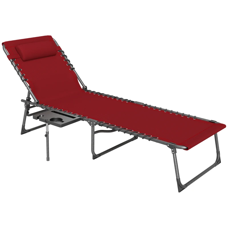 Best Five-Position Reclining Sun Lounger - Red