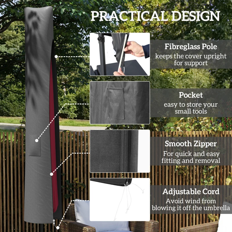 Best Parasol Umbrella Cover - Grey - Image 5