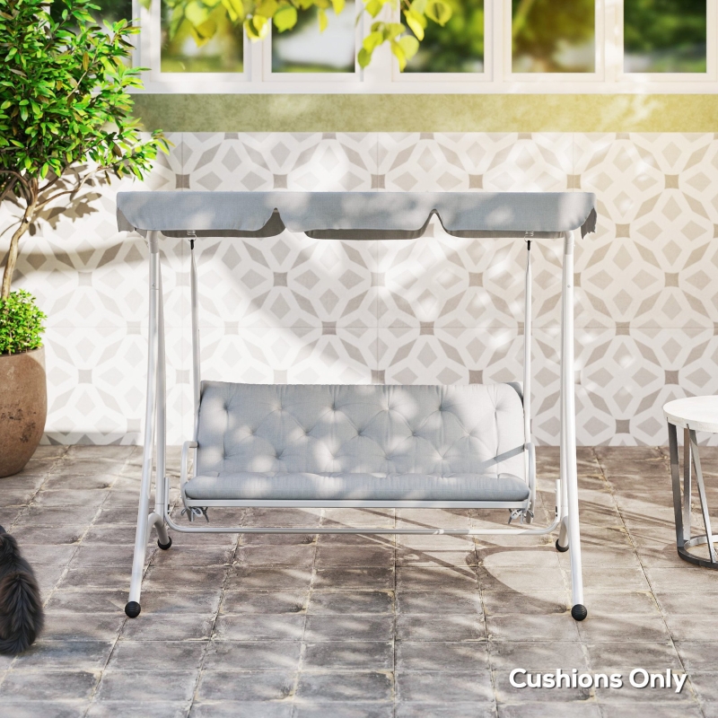 Best Three-Seater Bench Cushion - Light Grey - Image 9