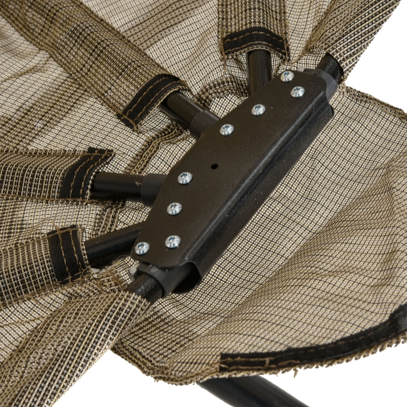 Best Double Hanging Egg Chair 2 Seaters Texteline Swing Hammock Chair with Stand, Cushion and Folding Design, for Indoor and Outdoor, Brown - Image 9