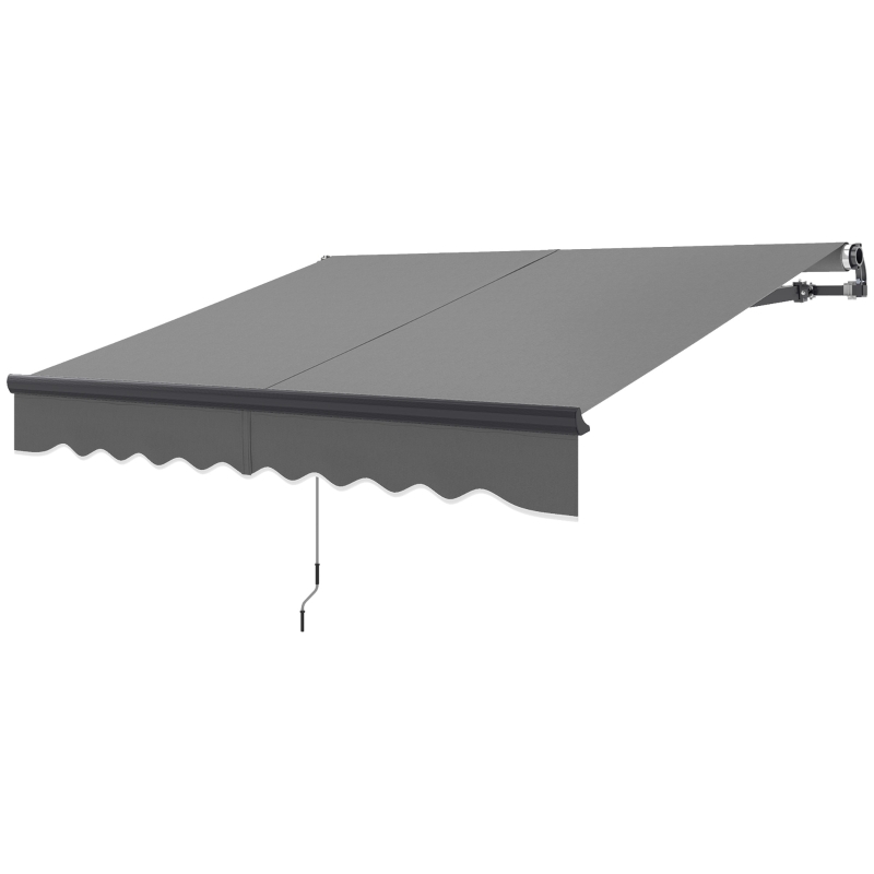 Best 2.5 x 2m Electric Awning with Remote Controller, Aluminium Frame DIY Retractable Awning, UV30+ Sun Shade Canopy for Garden Patio Deck Door Window, Dark Grey - Image 11