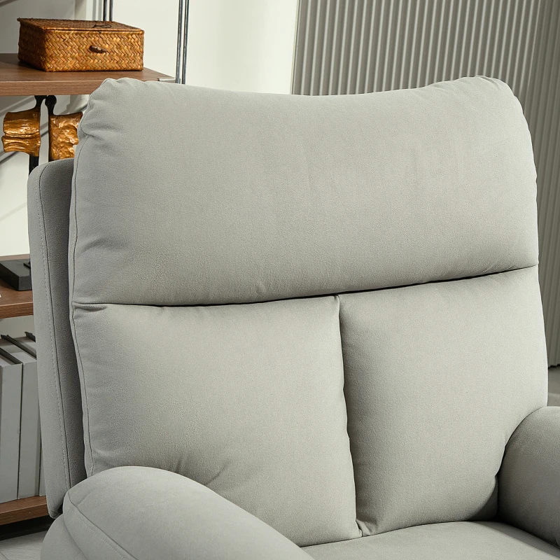 Best 140° Manual Reclining Armchair, with Footrest - Grey - Image 8