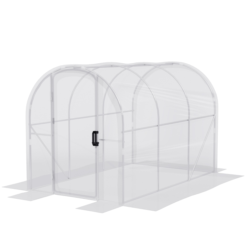 Best Polytunnel Greenhouse Walk-in Grow House with PE Cover, Door and Galvanised Steel Frame, 3 x 2 x 2m, Clear - Image 11