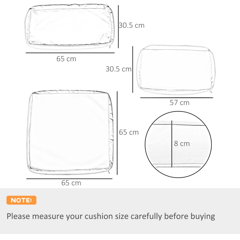 Best Garden Rattan Sofa Cushion Polyester Cover Replacement Outdoor- No Cushion Included, Blue - Image 3