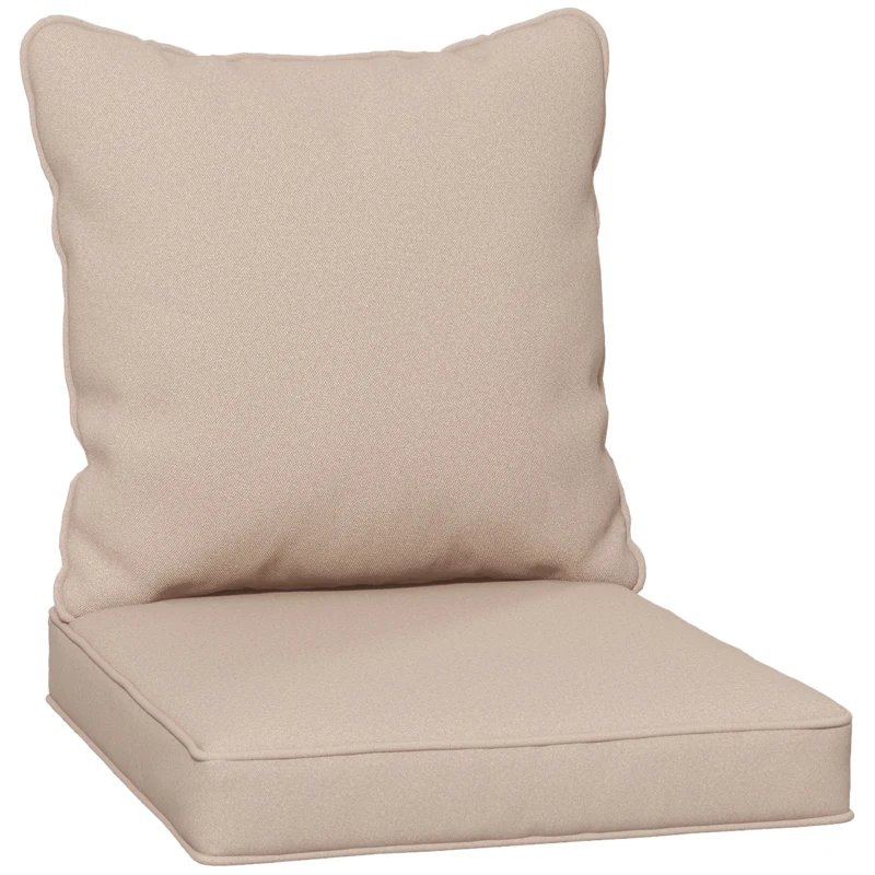 Best Seat and Back Padded Cushion Set - Beige