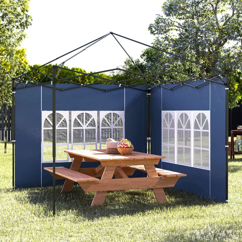 Best Set of Two 3 x 3(m) Gazebo Frame Replacement Walls - Blue - Image 8