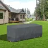 Best Rectangular Patio Garden Furniture Cover Waterproof for 3 Seater Sofa Bistro Set, UV Resistant Protection 600D Oxford Fabric Rattan Lounge Clean Cover, 190 x 72 x 76cm, Grey - Image 2