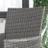 Best 3 Pieces Rattan Bistro Set, Wicker Garden Furniture Set with 2-Tier Coffee Table and Chairs, Washable Cushions, for Outdoor Patio Balcony, Grey - Image 8