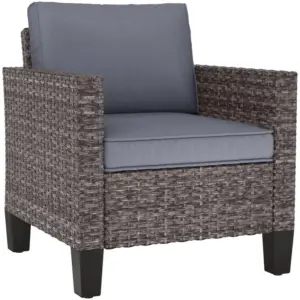 Best Single Rattan Armchair, with Cushions - Mixed Grey