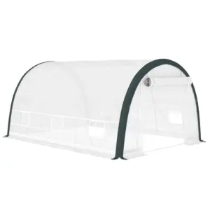 Best 4 x 3(m) Walk-In Tunnel Greenhouse, with Accessories - White