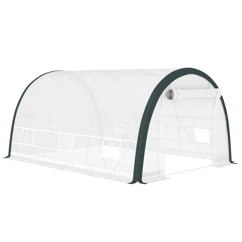 Best 4 x 3(m) Walk-In Tunnel Greenhouse, with Accessories - White