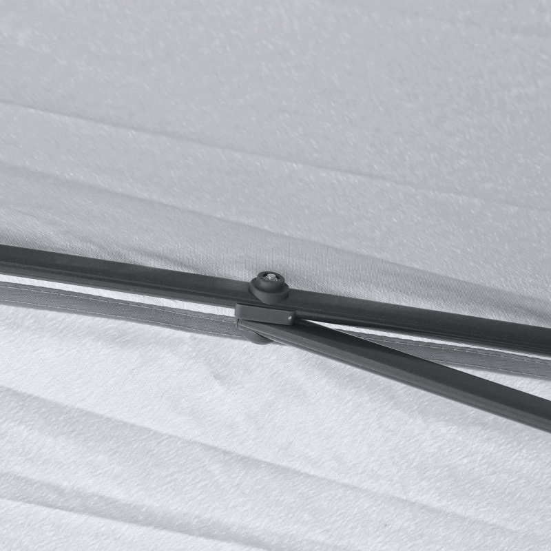 Best 3.3 x 3.3m Pop Up Gazebo, Double Roof Foldable Canopy Tent with Zipped Mesh Sidewalls, Height Adjustable and Carrying Bag, Event Tent for Patio Garden, Grey - Image 9