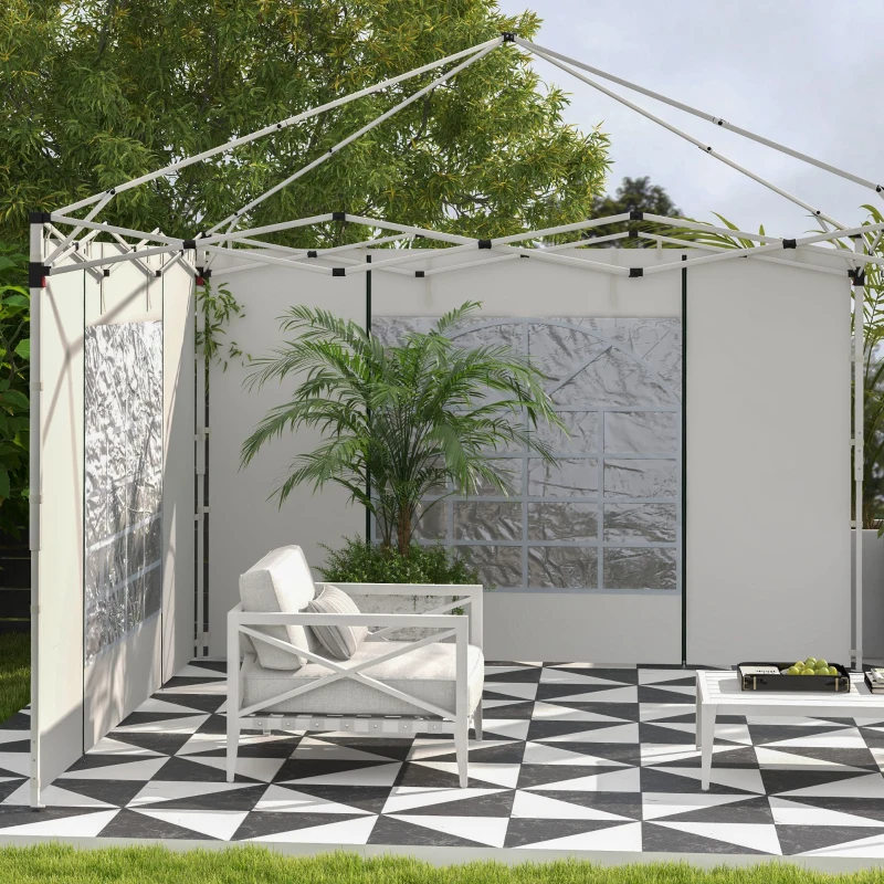Best Gazebo Side Panels, 2 Pack Sides Replacement, for 3x3(m) or 3x6m Pop Up Gazebo, with Windows and Doors, White - Image 8