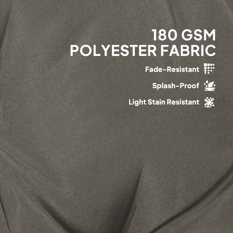 Best Set of Four Padded Garden Seat Cushions - Light Grey - Image 5