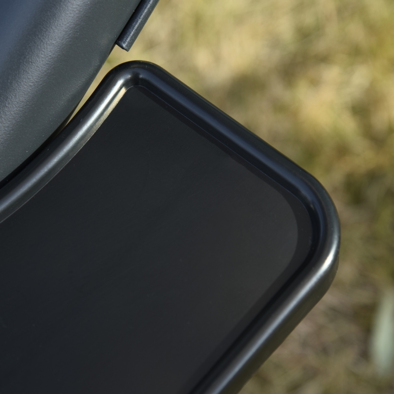 Best Canopy Swing 2 Separate Relax Chairs w/ Handrails and Removable Canopy Grey - Image 9