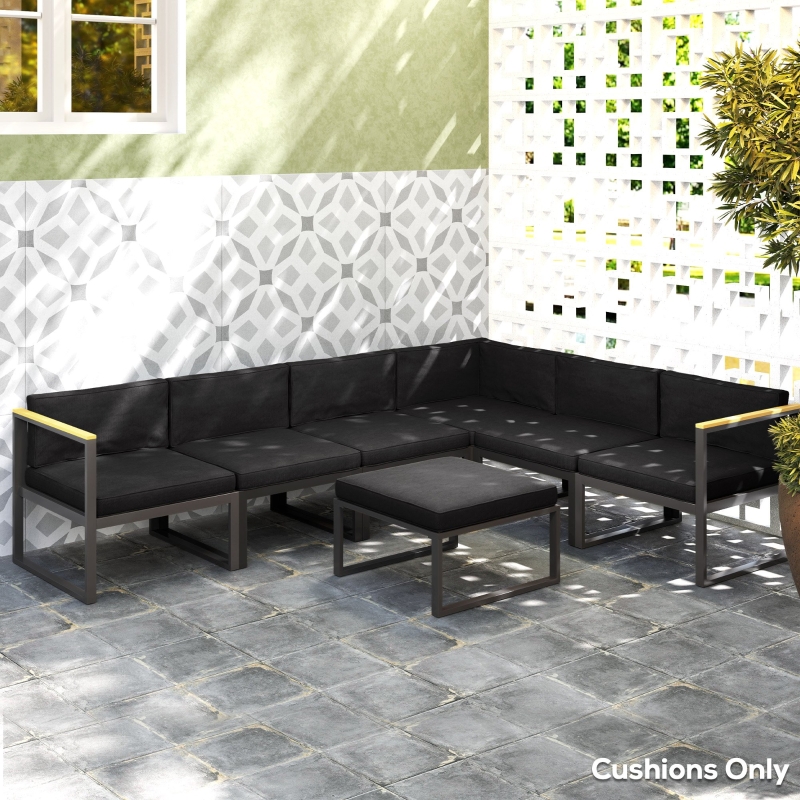 Best Set of 14 Dining Set Cushions - Black - Image 10