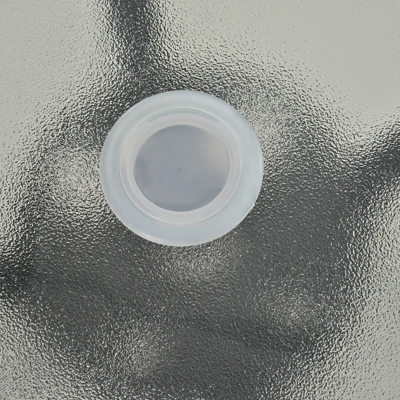 Best Bistro Table Outdoor Round Dining Coffee Table with Parasol Hole, Tempered Glass Top Side Table Patio Garden - 80cm Diameter - Image 7