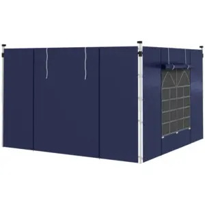Best Set of Two 195 x 295cm Replacement Gazebo Side Walls - Blue