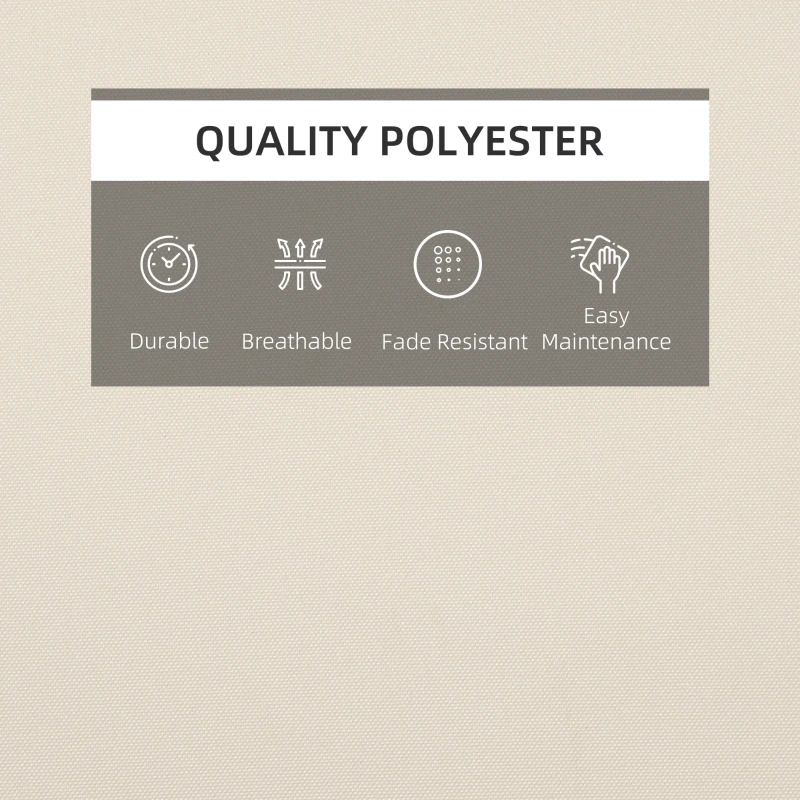 Best Garden Sun Lounger Cushion Replacement Thick Sunbed Reclining Chair Relaxer Pad with Pillow - Cream White - Image 7