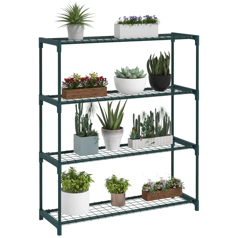 Best Four-Tier Steel Plant Shelf - Black