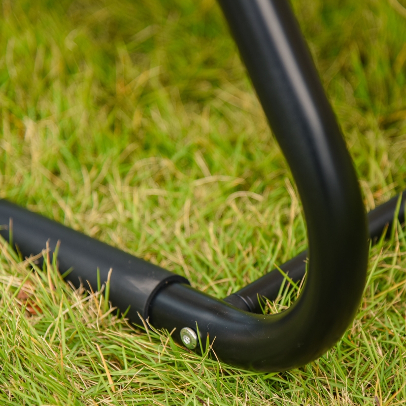 Best Outdoor Garden Rocking Chair, Patio Sun Lounger Rocker Chair with Breathable Mesh Fabric, Removable Headrest Pillow, Armrest, Side Storage Bag, Cream White - Image 9