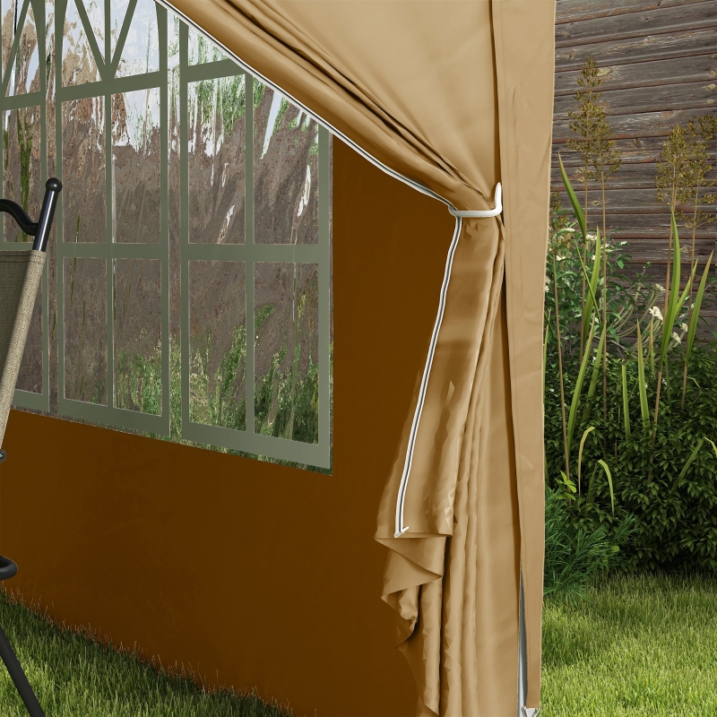 Best 3 x 3(m) Pop Up Gazebo - Khaki - Image 9