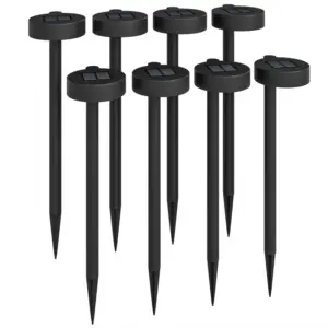 Best Solar Lights Outdoor Garden Stake 8 Pack Pathway Lighting, Solar Stake Lights with Auto On/Off LED, IP44 Waterproof Plastic Outdoor Garden Lighting for Path, Patio and Landscape