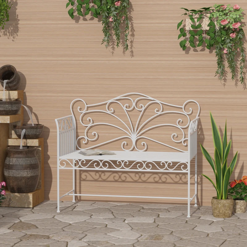 Best Heavy-Duty Garden Bench-White - Image 2