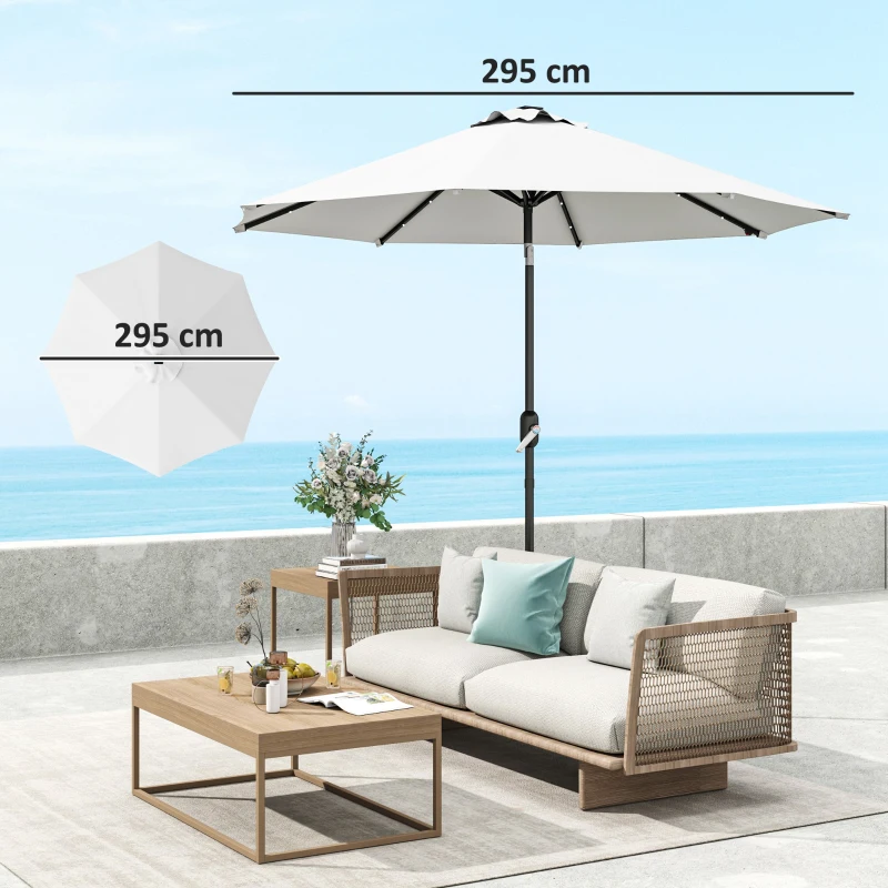 Best 3 m Replacement Parasol Canopy with Top Vent, UPF 50+ Garden Parasol Replacement Canopy, 8 Rib Parasol Cover Replacement Fits Various Frames, Cream - Image 3
