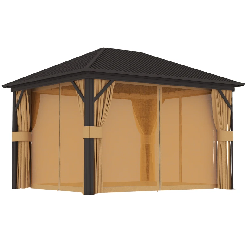 Best 3.6 x 3(m) Aluminium Frame Hardtop Gazebo, with Accessories