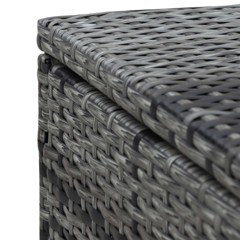 Best PE Rattan Sun Loungers with Cushion, Outdoor Garden Sunbed Furniture with 5-Level Recliner Backrest, and Armrest, Set of 2, Grey - Image 9