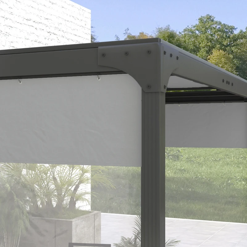 Best Set of Two 3 x 2m Replacement Pergola Panels - Grey - Image 7